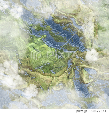 Aerial view from air plane of mountains with 30677831