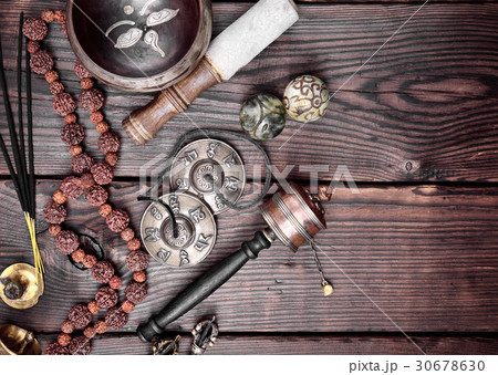 Tibetan religious objects for meditation Tibetan religious objects for meditation 30678630