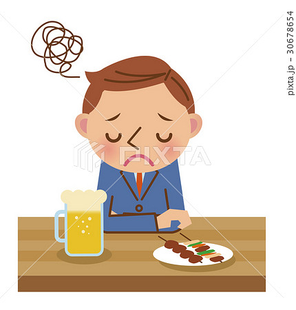 居酒屋で落ち込む会社員 30678654