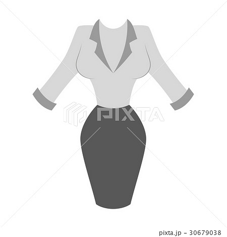 Icon in flat design fashion clothes Office dress Icon in flat design fashion clothes Office dress 30679038
