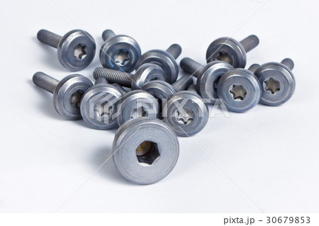 Bolts closeup on white background Bolts closeup on white background 30679853