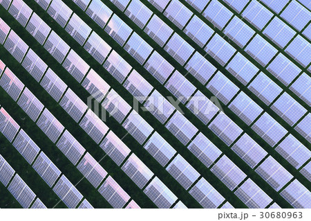 3D illustration Solar energy concept. Sunset sky 3D illustration Solar energy concept. Sunset sky 30680963
