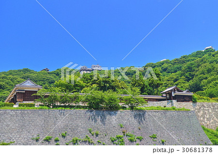 万緑の城山公園から見た松山城 万緑の城山公園から見た松山城 30681378