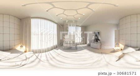 3d render 360 seamless panorama of bedroom  30681571