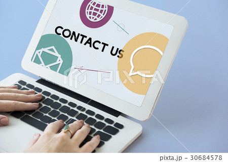 Technology social media connection icons Technology social media connection icons 30684578