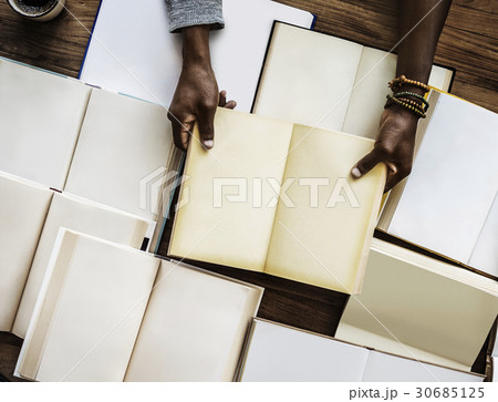 People Hands Hold Blank Books Empty Pages People Hands Hold Blank Books Empty Pages 30685125