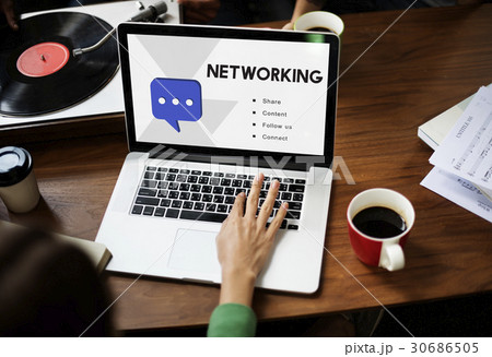 Social Network Communication Connection Concept 30686505