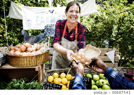 Woman owner fresh gracery organic shop 30687541