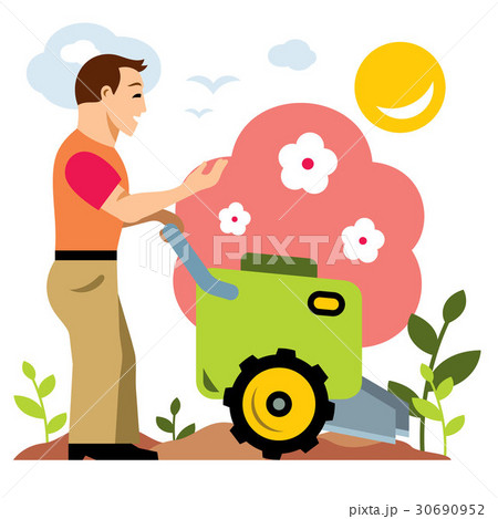 Vector Gardening. Garden Tiller.  30690952