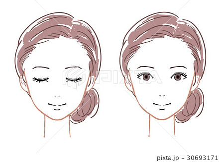 美容 女性の顔のイラスト素材