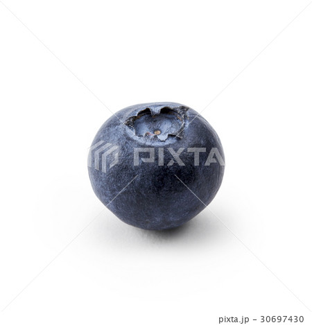 一粒のブルーベリー　(影イキ、背景白飛ばし) 30697430