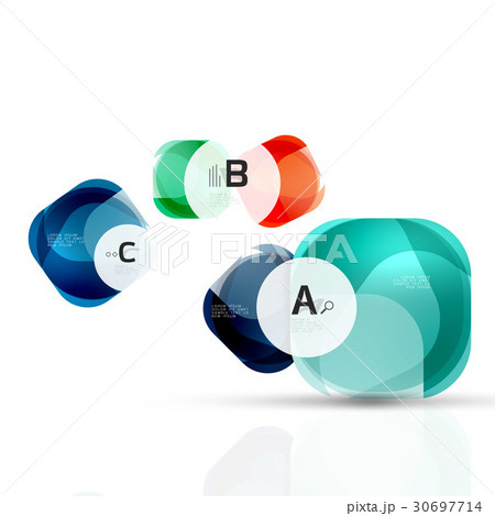 Vector glossy square elements 30697714