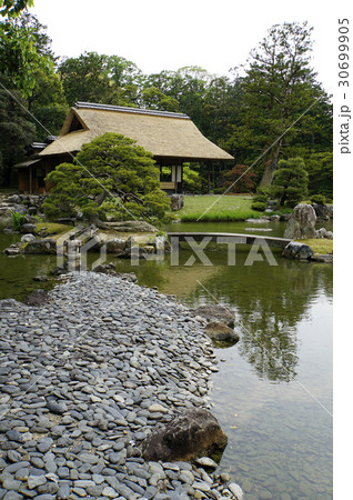 桂離宮　日本庭園　州浜　松琴亭 30699905