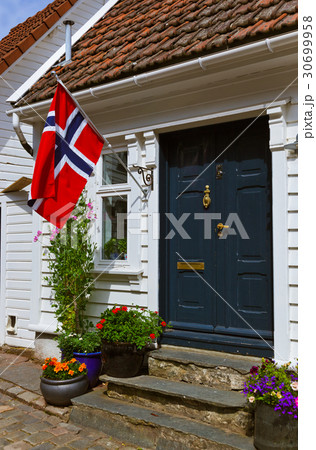 Street in old centre of Stavanger - Norway 30699958