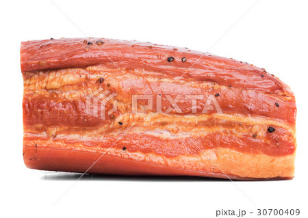 Delicious smoked pork belly. 30700409