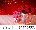 birthday concept with red roses in the gift on 30700553