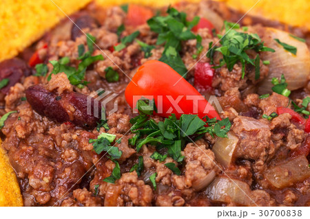 Minced beef with red beans. Minced beef with red beans. 30700838