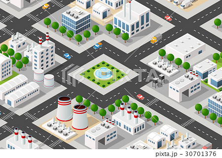 Isometric plant in 3D dimensiona 30701376