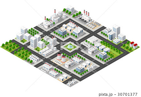 Isometric plant in 3D dimensiona 30701377