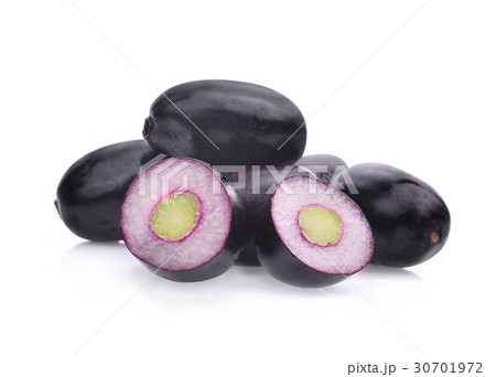 jambolan plum or Java plum isolated on white  30701972
