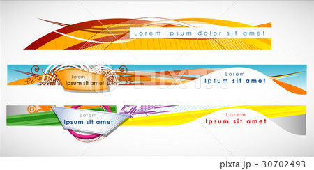 Vector Header Horizontal Web Menu Design. 30702493