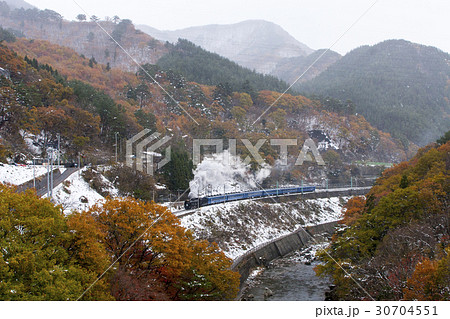 紅葉と初雪 SL D51 30704551