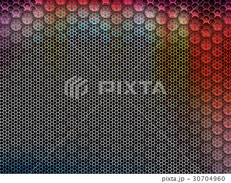 Metal background with hexagons 30704960