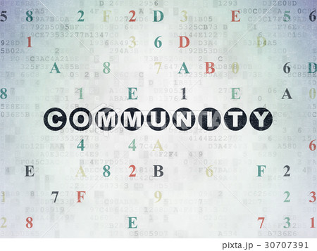 Social network concept: Community on Digital Data 30707391