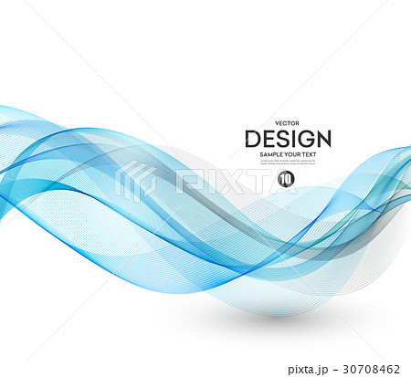 Abstract vector background, blue wavy 30708462