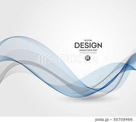 Abstract vector background, blue wavy 30708466