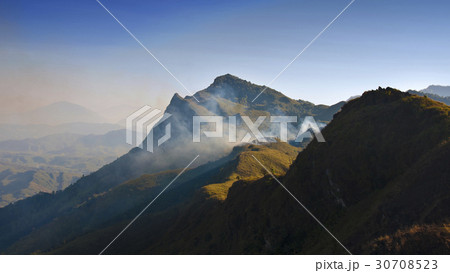 Beautiful evening view and sunset time of mountain Beautiful evening view and sunset time of mountain 30708523