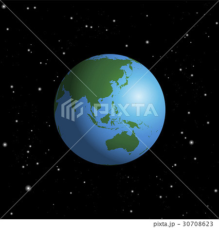 Globe Australia Asia Cosmic Space Stars 30708623