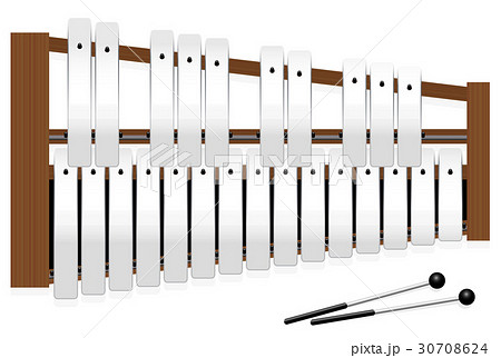 Metallophone Halftones Metal Bars Three Octaves 30708624