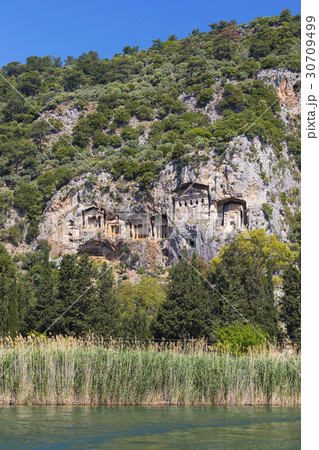 Ancient antique tombs of Lycian kings in the Tauru 30709499