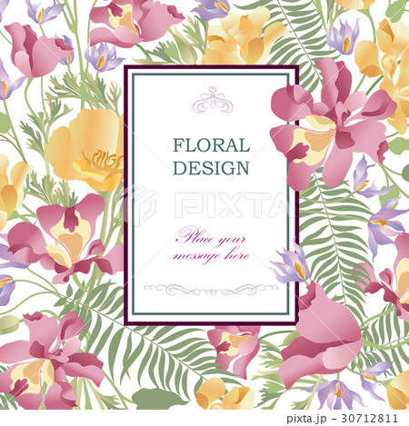 Floral background. Flower bouquet Flourish pattern Floral background. Flower bouquet Flourish pattern 30712811