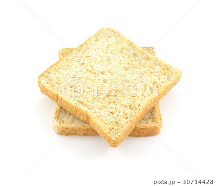 Bread slice isolated on white 30714428