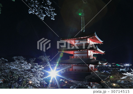 富士山夜景 30714515
