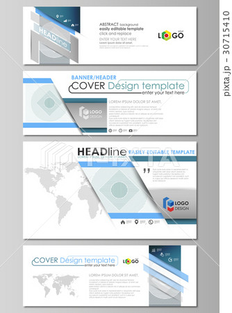 Social media and email headers set, modern banners Social media and email headers set, modern banners 30715410