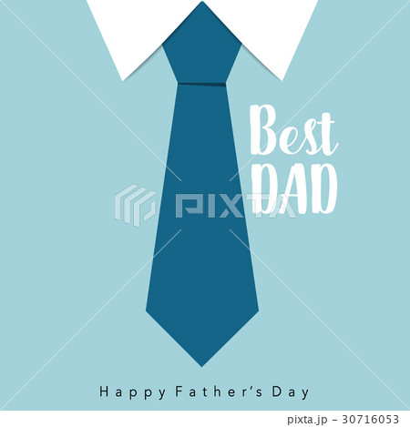 Happy fathers day card design with Big Tie. Vector Illustration 30716053