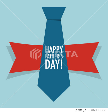 Happy fathers day card design with Big Tie. Vector Illustration 30716055