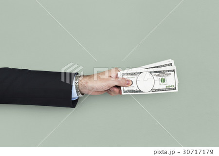 Human Hand Holding Dollar Bill Finance Payment 30717179