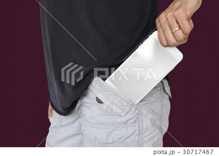 Taking Out Smart Phone Pocket 30717467