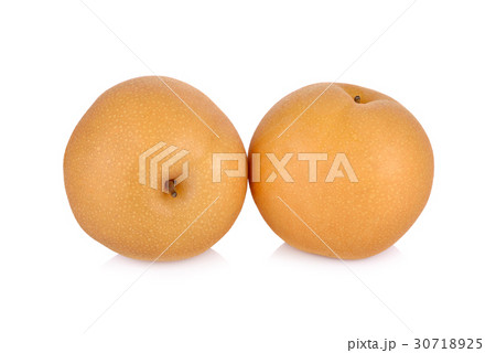 snow pear or Fengsui pear on white background snow pear or Fengsui pear on white background 30718925