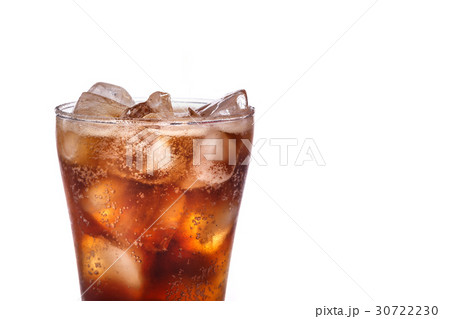 Glass of soft drink. Studio shot isolated on white background Glass of soft drink. Studio shot isolated on white background 30722230