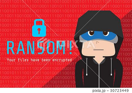 Hoodie hacker on encrypted data, wanna cry ransom  30723449
