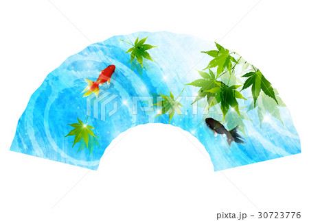 金魚 もみじ 川 アイコン のイラスト素材