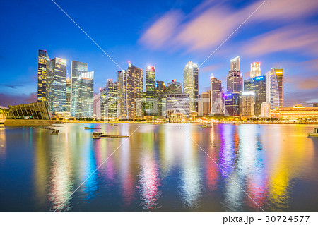 Singapore city downtown at night in Singapore Singapore city downtown at night in Singapore 30724577