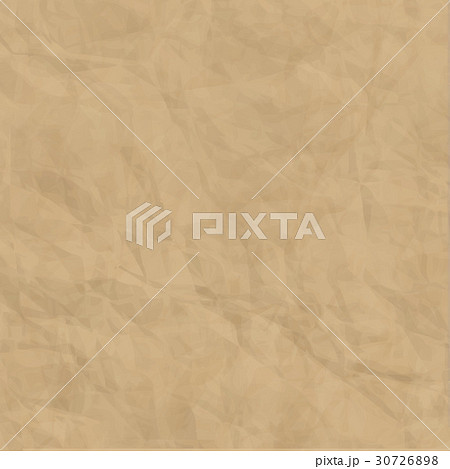 Texture of brown craft crumpled paper background 30726898