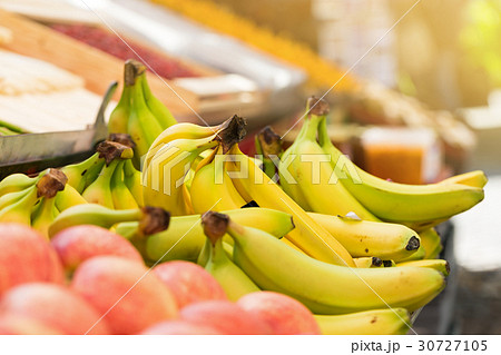 Bananas on sale at grocery market 30727105