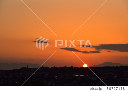 【愛知県】尾張旭市からの夕景 【愛知県】尾張旭市からの夕景 30727158